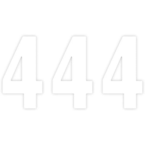 Factory Effex Pro Number 4 - White - 8" | 02-4374