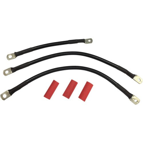 Drag Specialties Black Battery Cable Set - '93-'08 FL | E25-0091B-T1