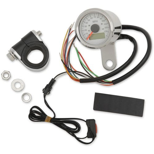 Drag Specialties 1-7/8" Programmable Speedometer w/Indicator Lights Mph | 77759W
