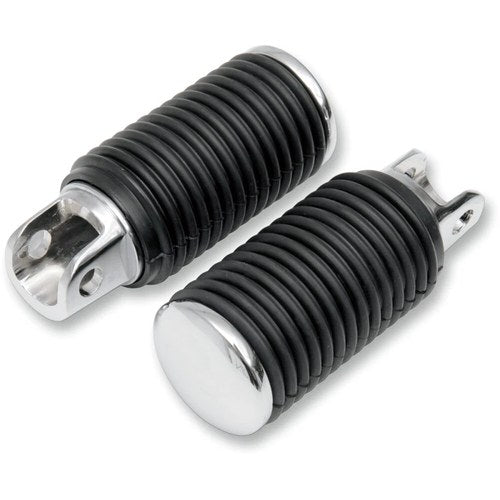 Drag Specialties Driver Pegs - Rubber - Chrome End | 361541-BC306