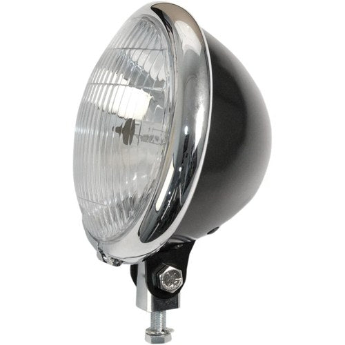 Emgo 5 3/4" Headlight Assembly - Black/Chrome | 66-84151BCSD