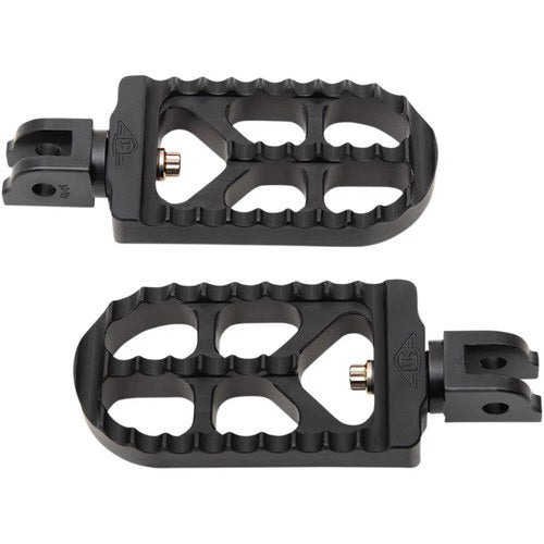 Joker Machine Foot Peg - Serrated - Black - Long | 08-56-6B