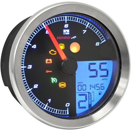 Koso North America Tsch Multi Metr HD-04 Sil | BA051201