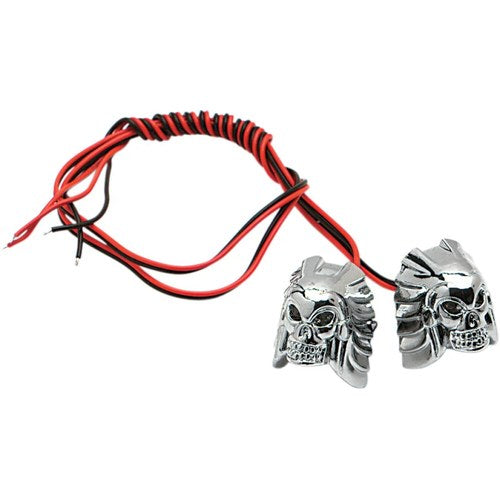 K&S Technologies LED License Plate Bolt - Chrome Skull | 25-9140