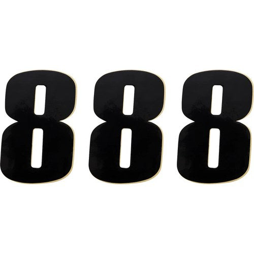 Moose Racing Race Number 8 - Black - 4.5" | 80018