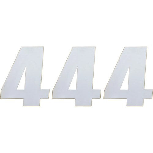 Moose Racing Race Number 4 - White - 6" | 80104