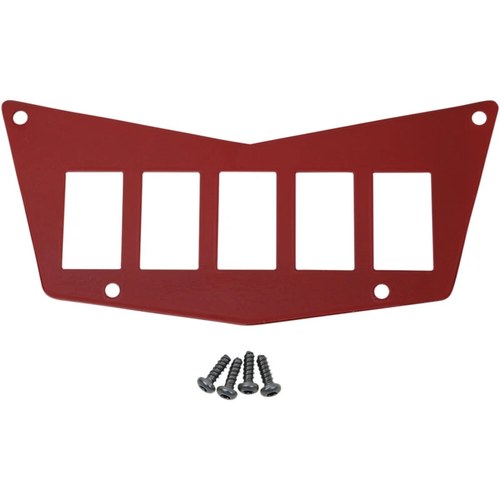 Moose Utility Division Dash Plate - Red - 5 Switch - Rzr | 100-4383-PU