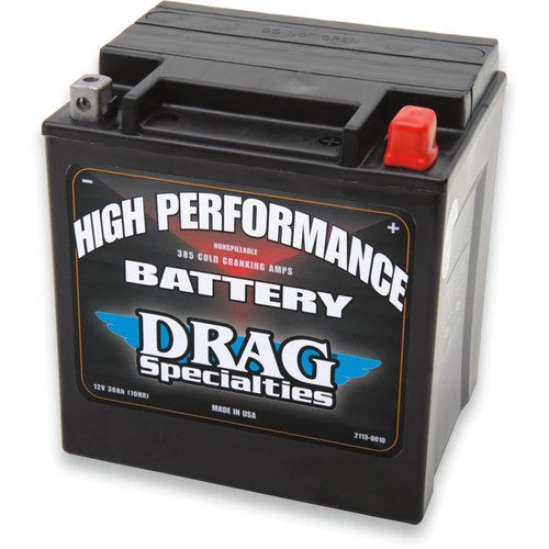 Drag Specialties 12V High Performance Battery (Cross Ref YIX30L) 2113-0010