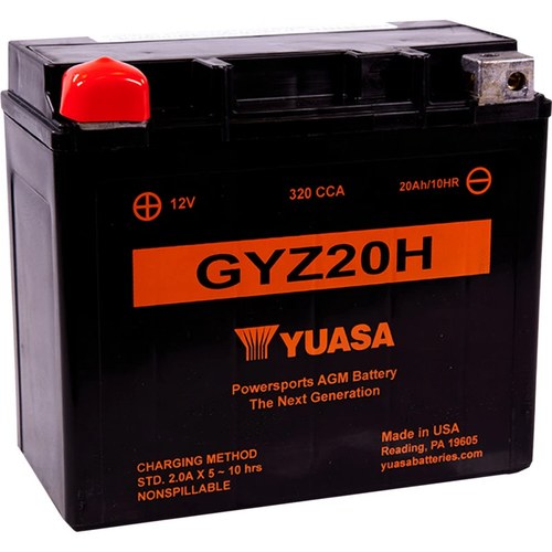 Yuasa Gyz High Performance Maintenance-Free Agm Battery (GYZ20H) YUAM72RGH