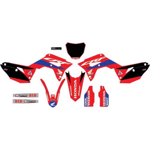 D'Cor Visuals Hrc Honda Complete Graphic Kit, Black | 20-10-611