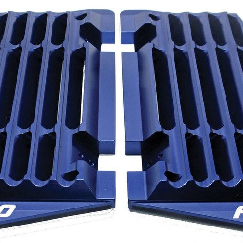 Flo Motorsports High Flow Radiator Braces, Blue | FLO751BLU