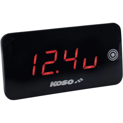 Koso Super Slim Touch Screen Volt & Temp Gauge Red Display | BA068041