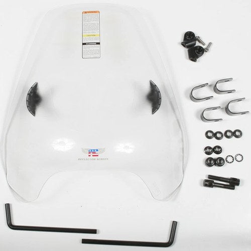 National Cycle Deflector Screen for 7/8-1in Handlebars, 15.5in - Clear | N25030
