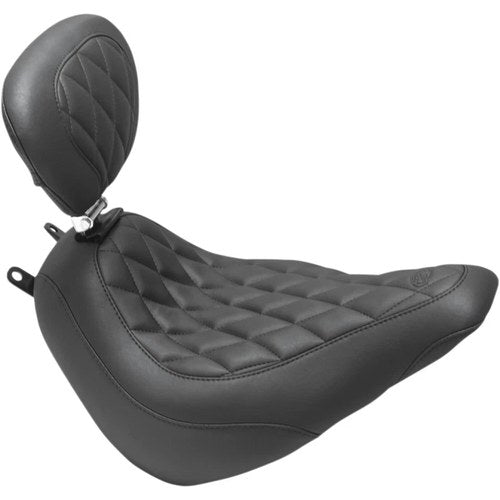 Mustang Wide Tripper Seat - Driver's Backrest - Diamond (Black) 83007