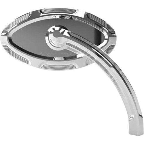 Arlen Ness - 13-131 - Beveled Cats Eye Short Stem Billet Mirror, Left - Chrome