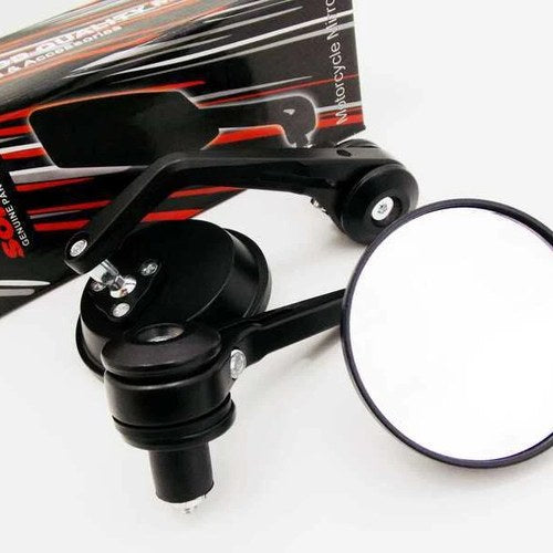 Black Round Universal 7/8" Soko Handle Bar End Mirrors Motorcycle Rear View Side
