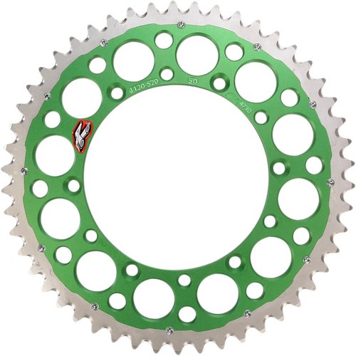 Renthal Twinring Rear Sprocket - 50-Tooth - Green | 112052050GPGN