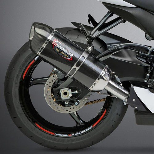 Yoshimura Signature Alpha Slip-On Exhaust (SS-CF-CF) for 2011-17 Suzuki GSX-R600