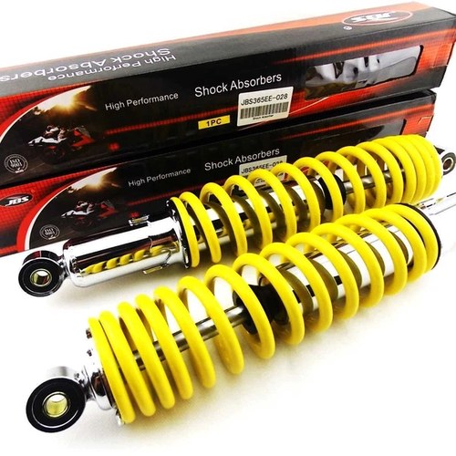 Kawasaki F9 350 Bighorn 365mm Jbs YELLOW/CHROME Shock Absorbers Eye TO Eye