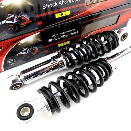 Yamaha DT50 72-80 280mm Jbs BLACK/CHROME Rear Shock Absorbers Eye TO Eye