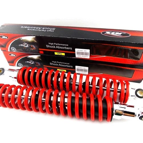 Suzuki DR400 400mm RED/CHROME Jbs Rear Shock Absorbers Eye TO Eye