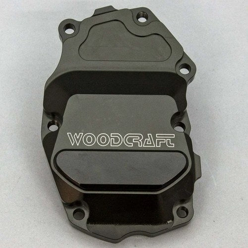 Triumph 2013-17 Daytona 675 Woodcraft Crank / Ignition Trigger Cover - Black Pad