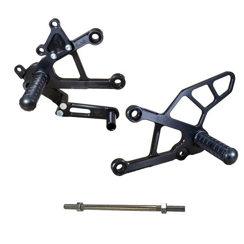 Kawasaki 2013-18 ZX6R ZX636 Woodcraft Racing Rearsets / Footpegs - Standard Kit
