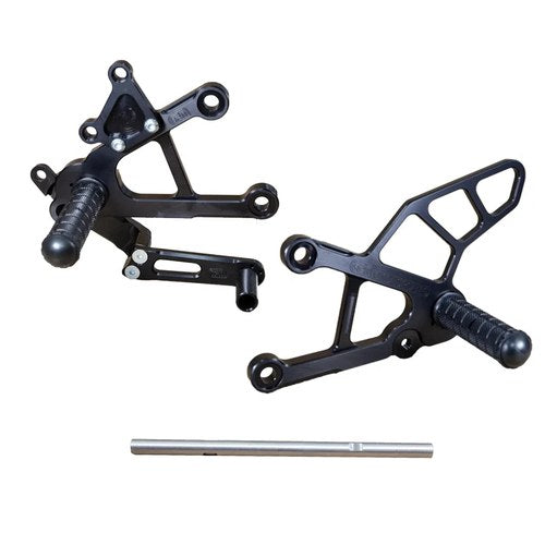 Kawasaki 2009-12 ZX6R Ninja Woodcraft Racing Rearsets / Footpegs - Standard Kit