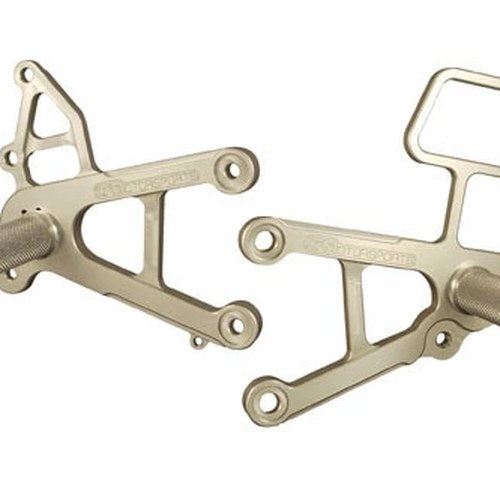 Kawasaki 2005-06 ZX6R Ninja Woodcraft Racing Rearsets / Footpegs - Standard Kit