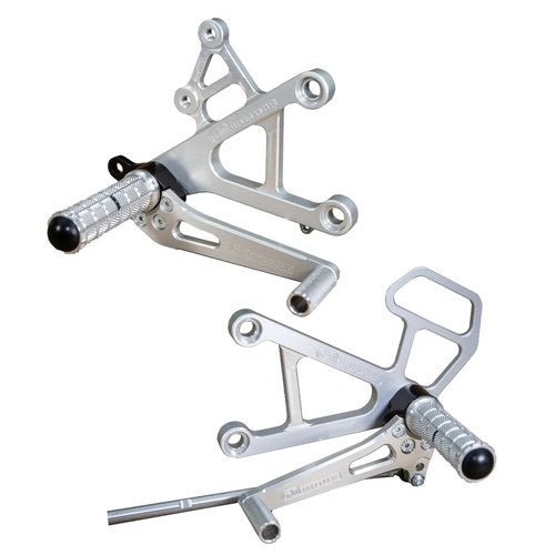 Kawasaki 2003-2004 ZX6R Woodcraft Racing Rearsets / Footpegs - Complete Kit