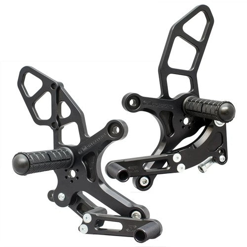 Suzuki 2017-2023 SV650 Woodcraft Racing Rearsets / Footpegs - Complete Kit