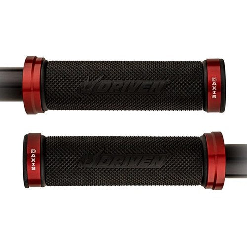 Driven Universal D-AXIS Anodized Alloy Grips Will Fit Standard 7/8" Bars - Red