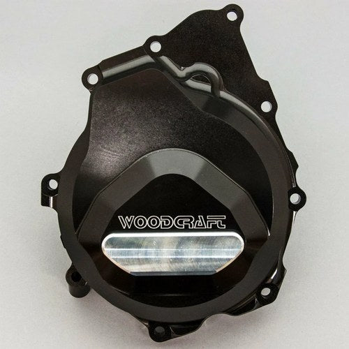 Yamaha R6 2006-2025 Woodcraft Racing Left Side Engine Stator Cover -SILVER Plate