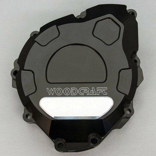 Suzuki 1999-2020 Hayabusa Woodcraft Left Side Engine Stator Cover - Silver Plate