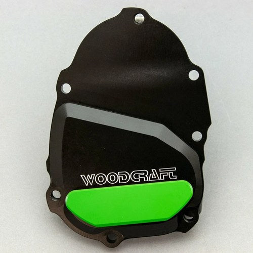Yamaha R6 2006-2024 Woodcraft Rhs Ignition Trigger Engine Cover - Green Plate