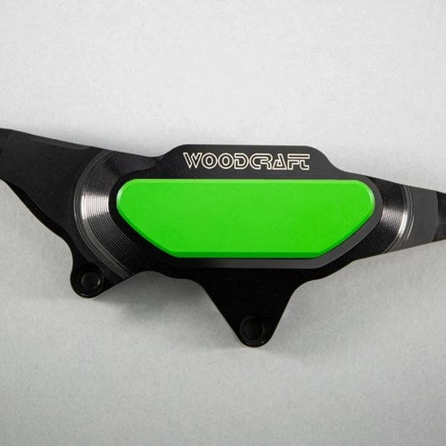 BMW 2020-2025 S1000RR Woodcraft Clutch Cover Engine Protector - Green Plate