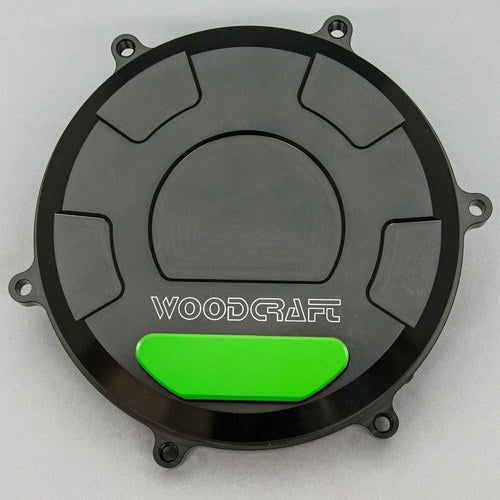 Ducati 2015-2018 1299 Panigale Woodcraft Right Side Clutch Cover - Green Plate