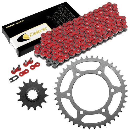 Red Drive Chain And Sprocket Kit for Kawasaki Ninja 300 Ex300 Abs 2013-2017