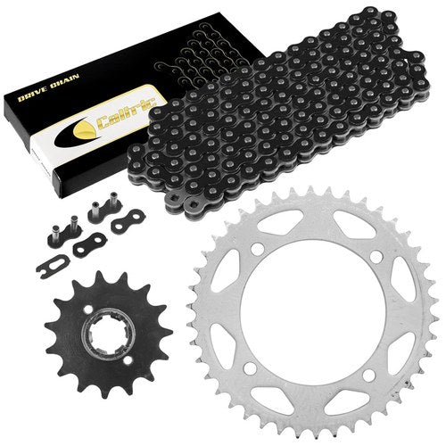 Black Drive Chain And Sprocket Kit for Yamaha XT550 1982 1983