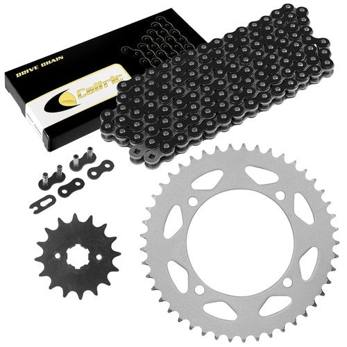 Black Drive Chain And Sprocket Kit for Yamaha XV250 V-Star 250 2008-2018