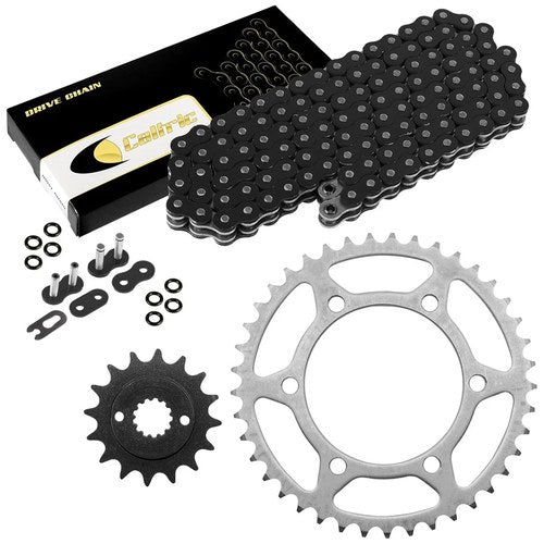 Black O-Ring Drive Chain & Sprockets Kit for Kawasaki EX500 Ninja 500R 1994-09