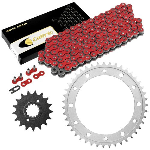 Red Drive Chain And Sprocket Kit for Honda VFR800Fi Interceptor 800 1998-2001