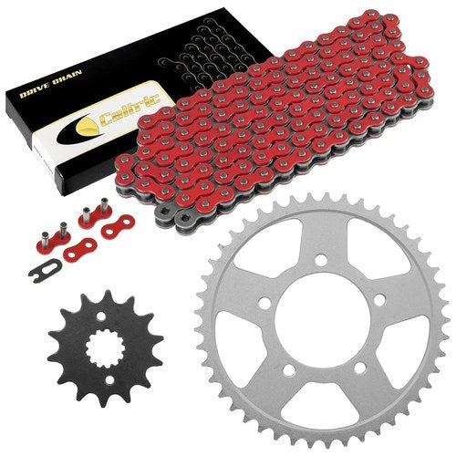 Red Drive Chain And Sprocket Kit for Suzuki GSX600F Katana 600 1992-1997