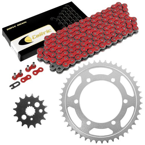 Red Drive Chain And Sprocket Kit for Kawasaki Vulcan 800 VN800A 1995 1996