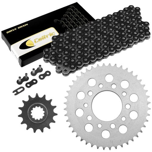 Black Drive Chain And Sprocket Kit for Honda CBR600F 1987 1988 1989 1990