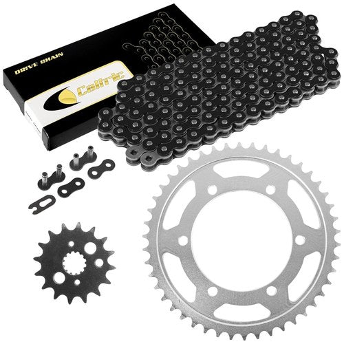 Black Drive Chain And Sprocket Kit for Kawasaki Ninja ZX-7 ZX750H 1989