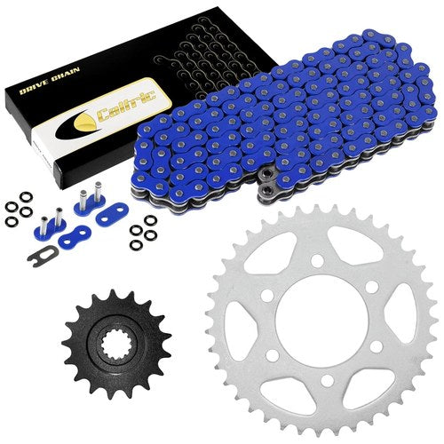 Blue O-Ring Drive Chain & Sprockets Kit for Kawasaki ZX1000 Ninja ZX10R