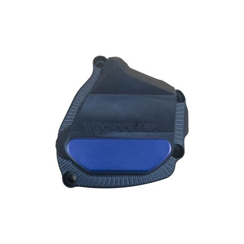 Yamaha 2009-2014 R1 Woodcraft Engine Ignition Cover Protector - Blue Plate
