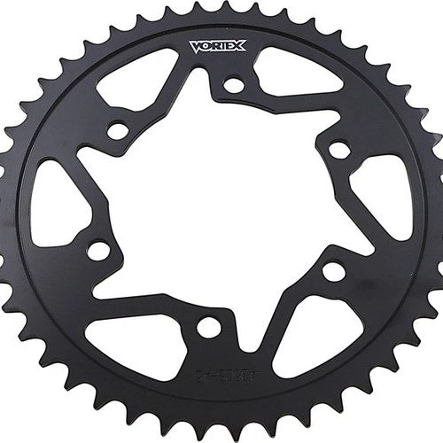 Vortex Steel Rear Sprocket 45T 525 Black #435CS-45 for Yamaha/Suzuki/Kawasaki