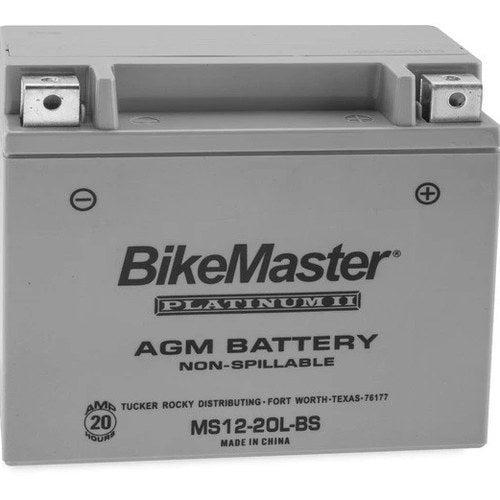 BikeMaster Agm Platinum II Battery #MS12-20L-BS